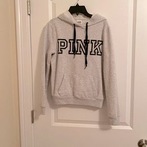Pink grey hoodie